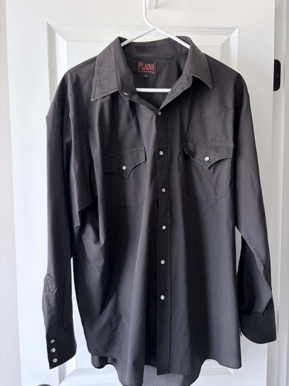 Plains Men's Black Western Button-Down Shirt